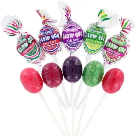 15 Piece Bulk Assorted Berry Raspberry Charms Blow Pops Candy Lollipops Fresh