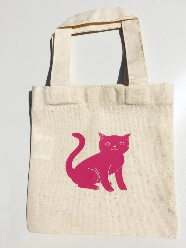24 ct MINI Cotton 6" Tote Bags - Pack of 24