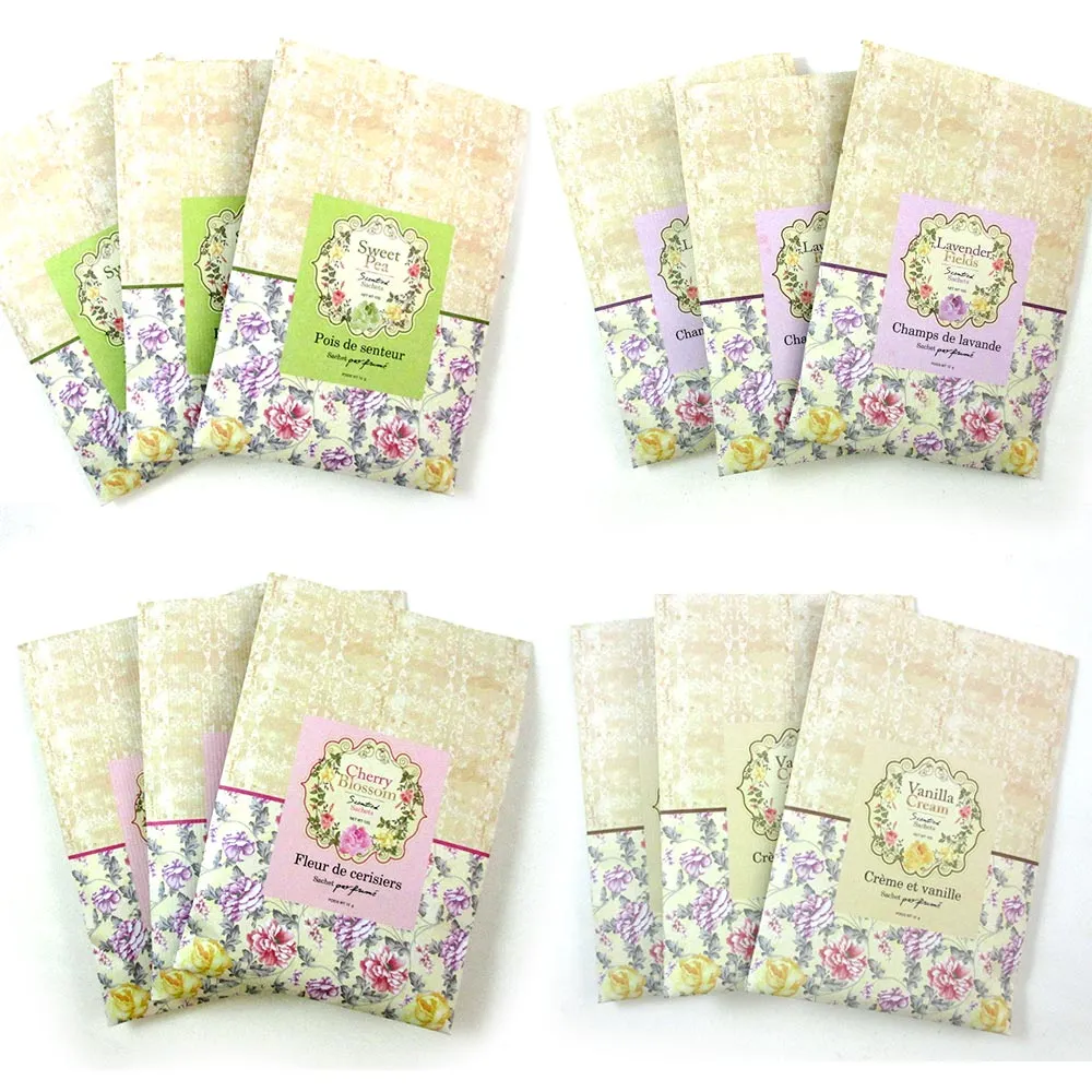 3 Scented Fragrance Sachet Bags Wardrobe Home Drawer Perfume Pouch Party Favor