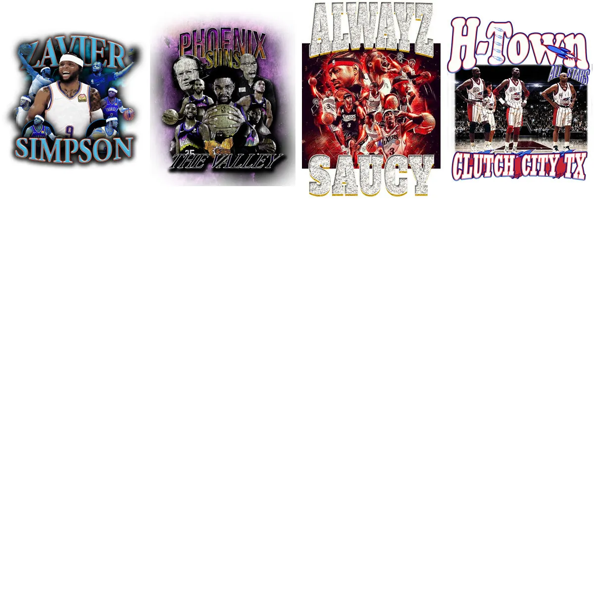 36 Basketball Vintage Bootleg Players Designs Bundle PNG