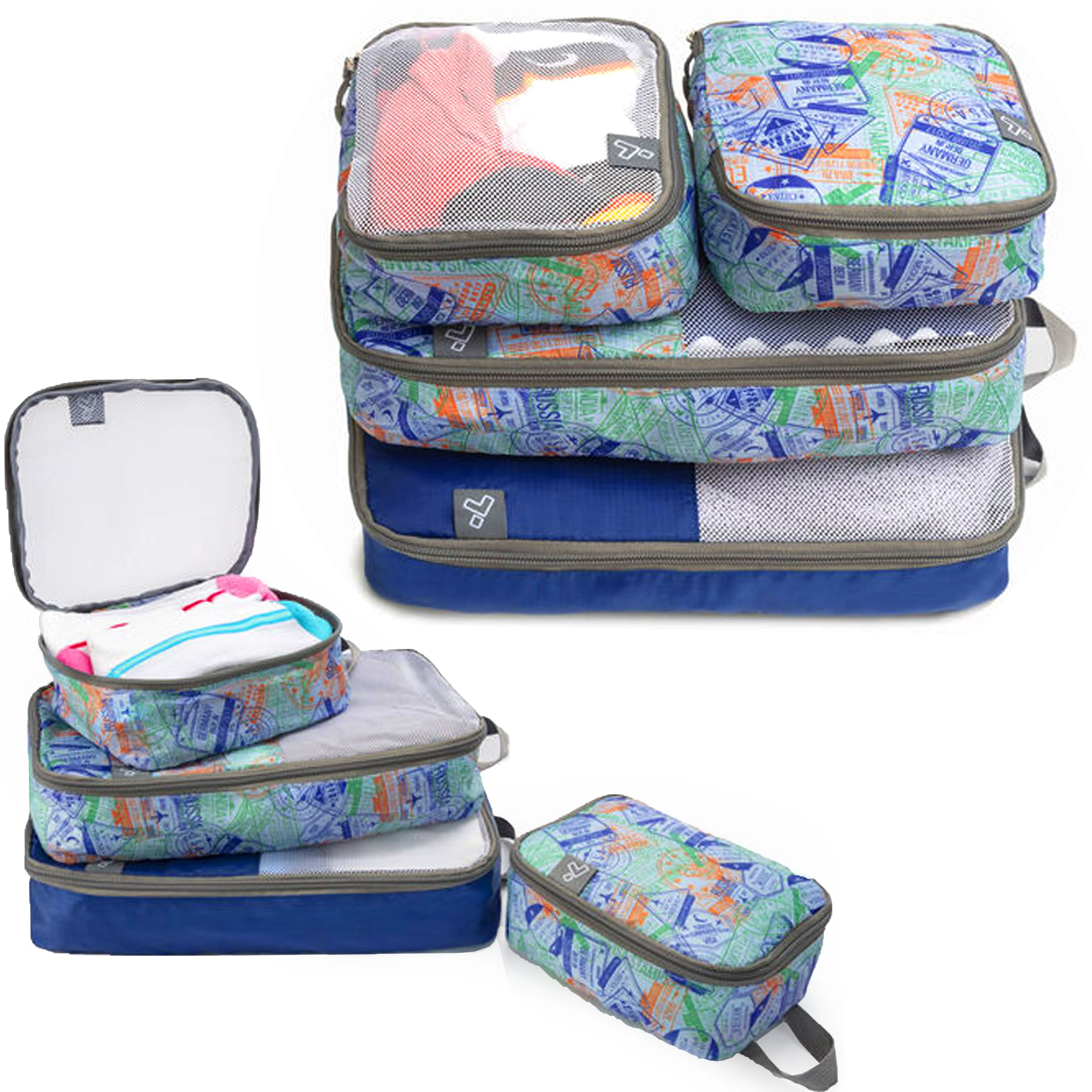 4 Pc Travelon Soft Packing Organizer Toiletry Makeup Cosmetic Bag Zipper Holder
