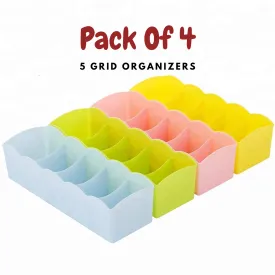 5 Grid Multi Purpose Socks Organiser , Cosmetic Organiser , Stationary Organiser