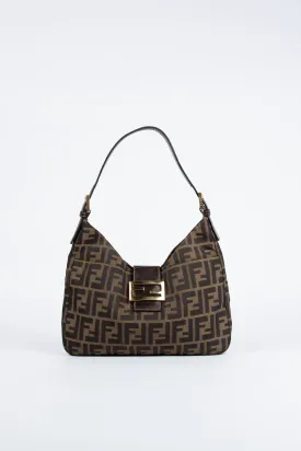 90s Fendi Zucca Shoulder Bag GHW