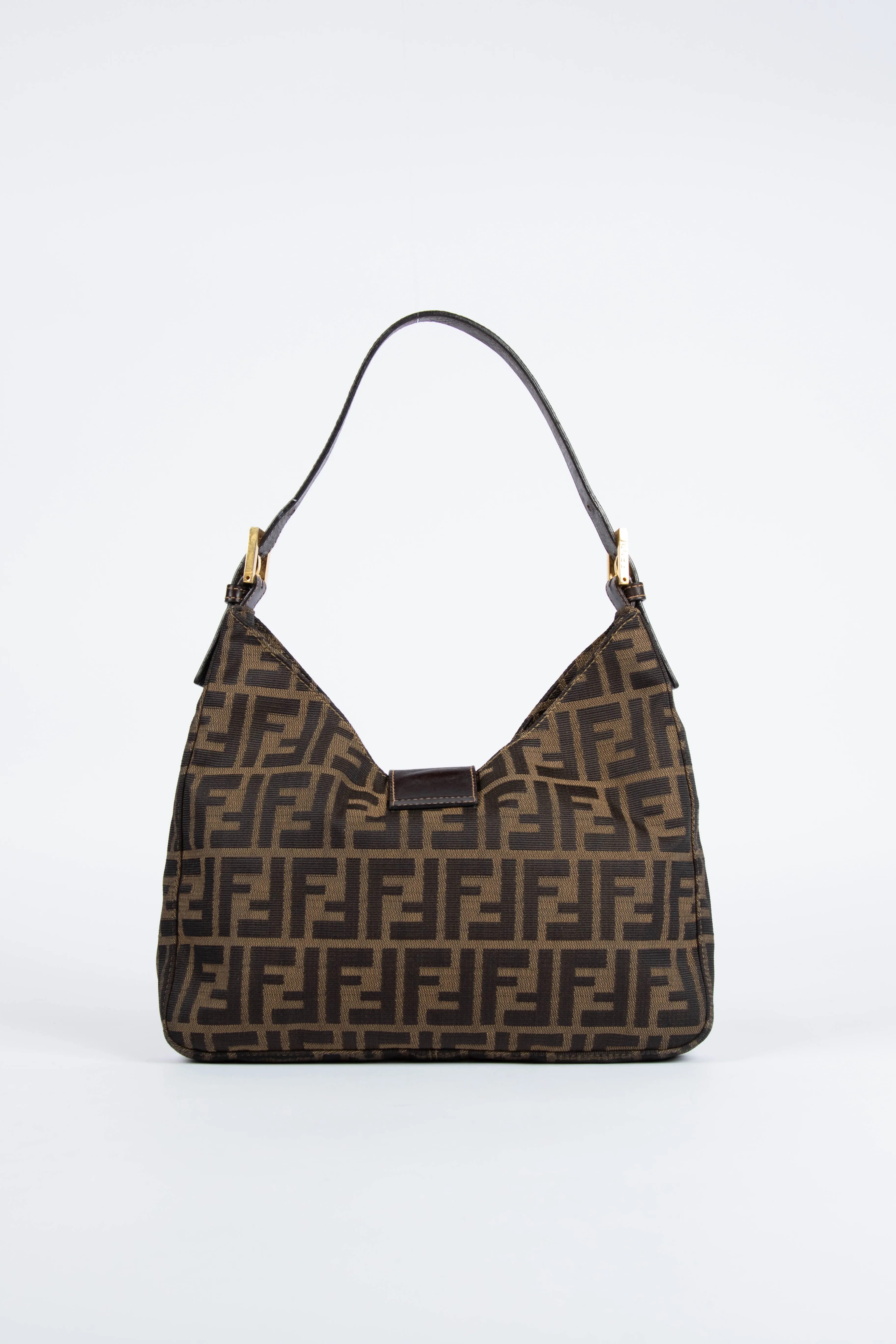 90s Fendi Zucca Shoulder Bag GHW
