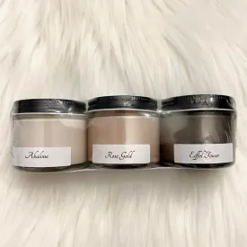 Abalone, Rose Gold, Eiffel Tower - Metallic Mini Sampler Set - Miss Lillian’s Metallic Paints
