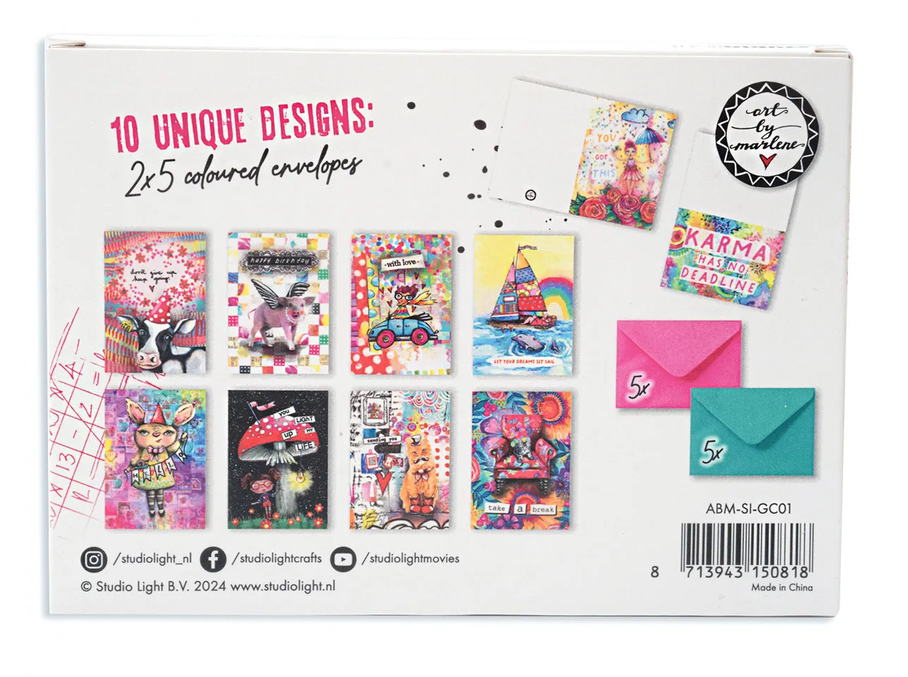 ABM Greeting Cards 10 Unique Designs Signature Collection 20 PC