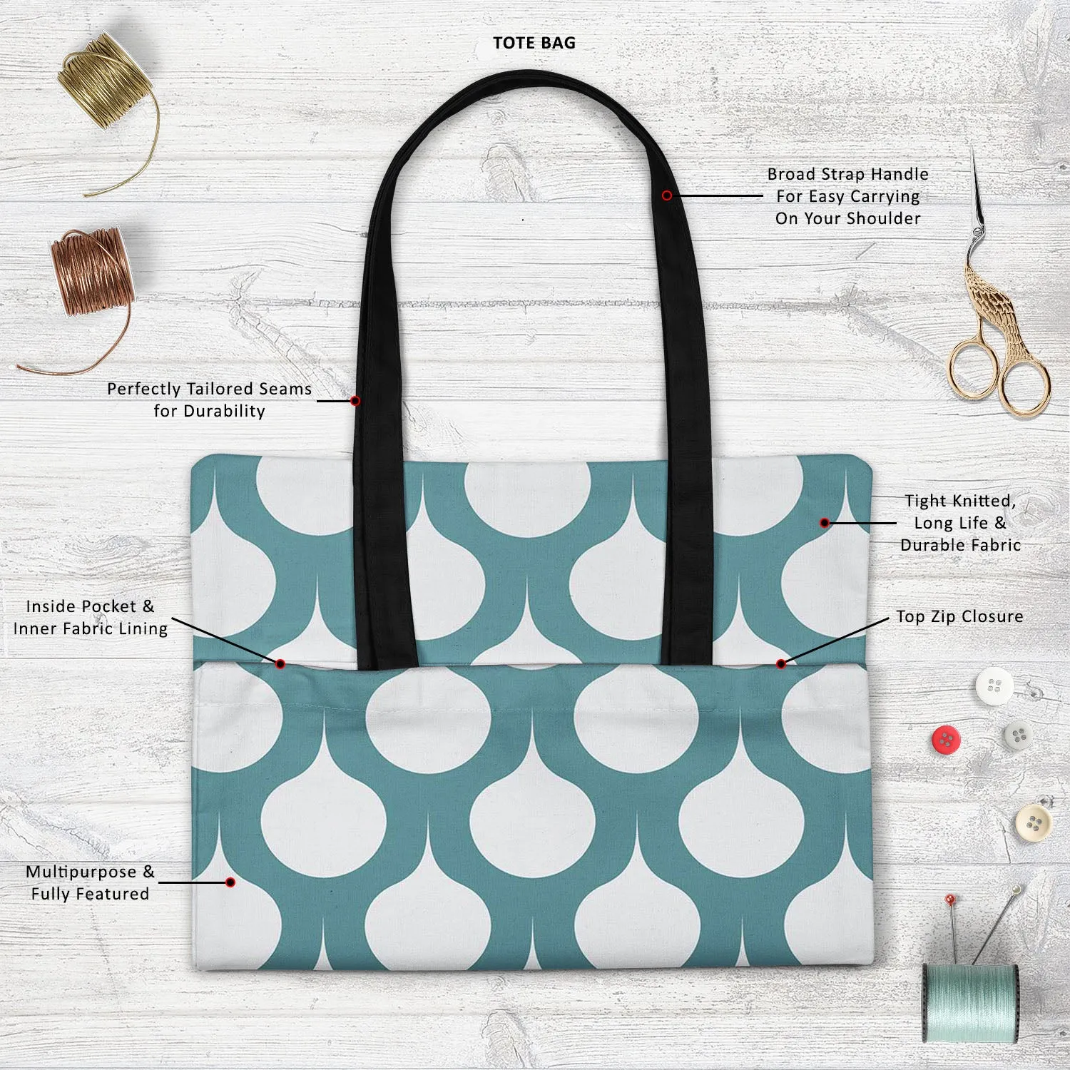 Abstract Ornament D2 Tote Bag Shoulder Purse | Multipurpose