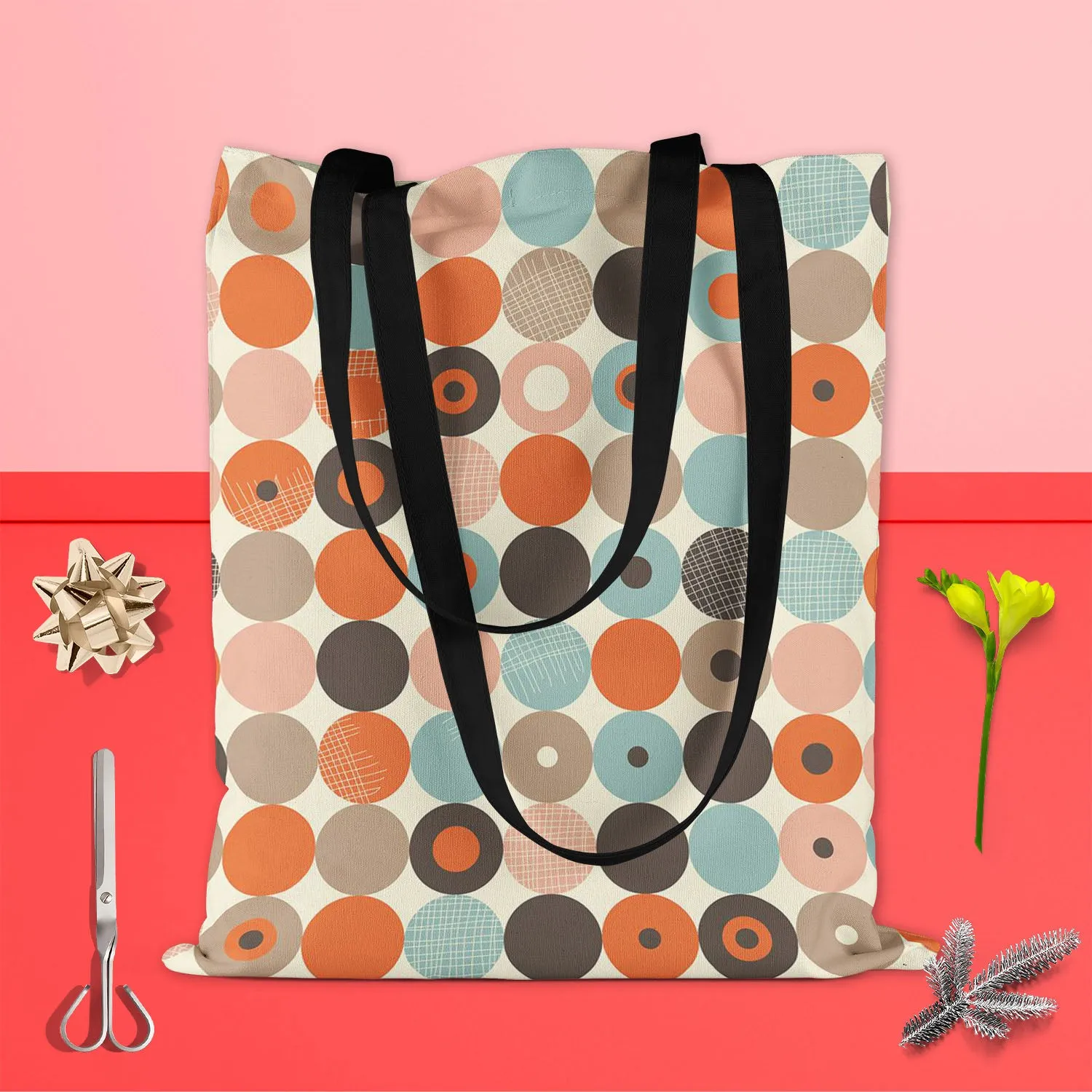 Abstract Retro D2 Tote Bag Shoulder Purse | Multipurpose
