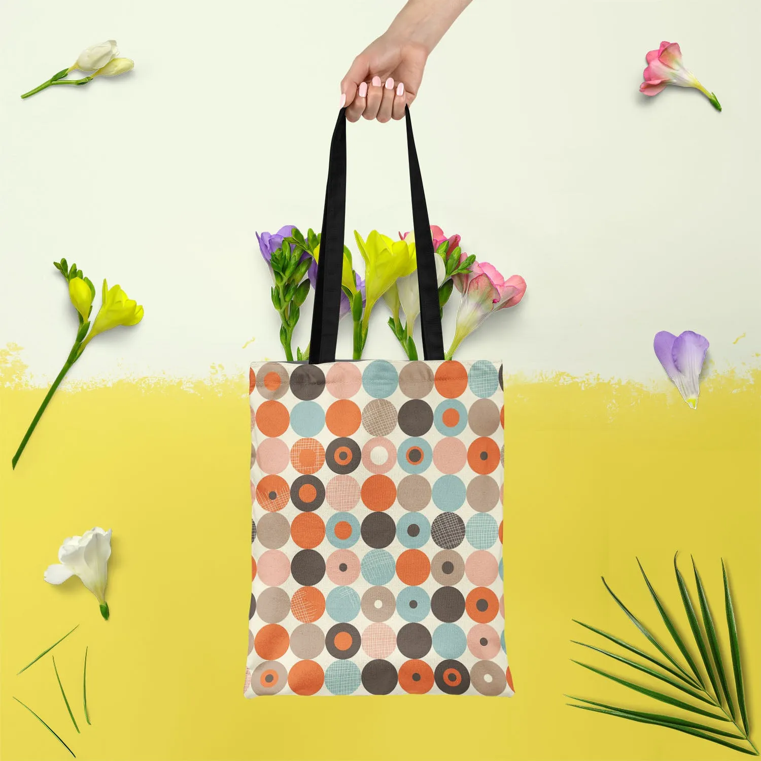 Abstract Retro D2 Tote Bag Shoulder Purse | Multipurpose
