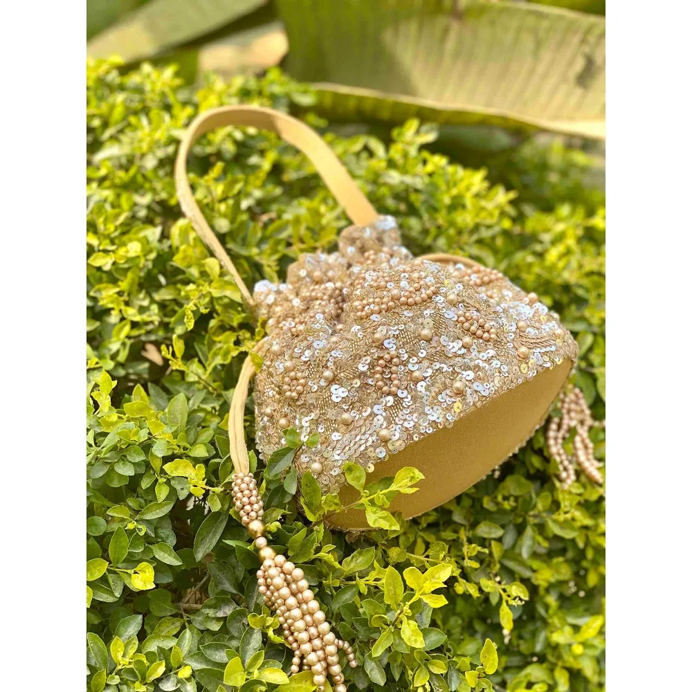 Adora By Ankita Gold Suki Bag
