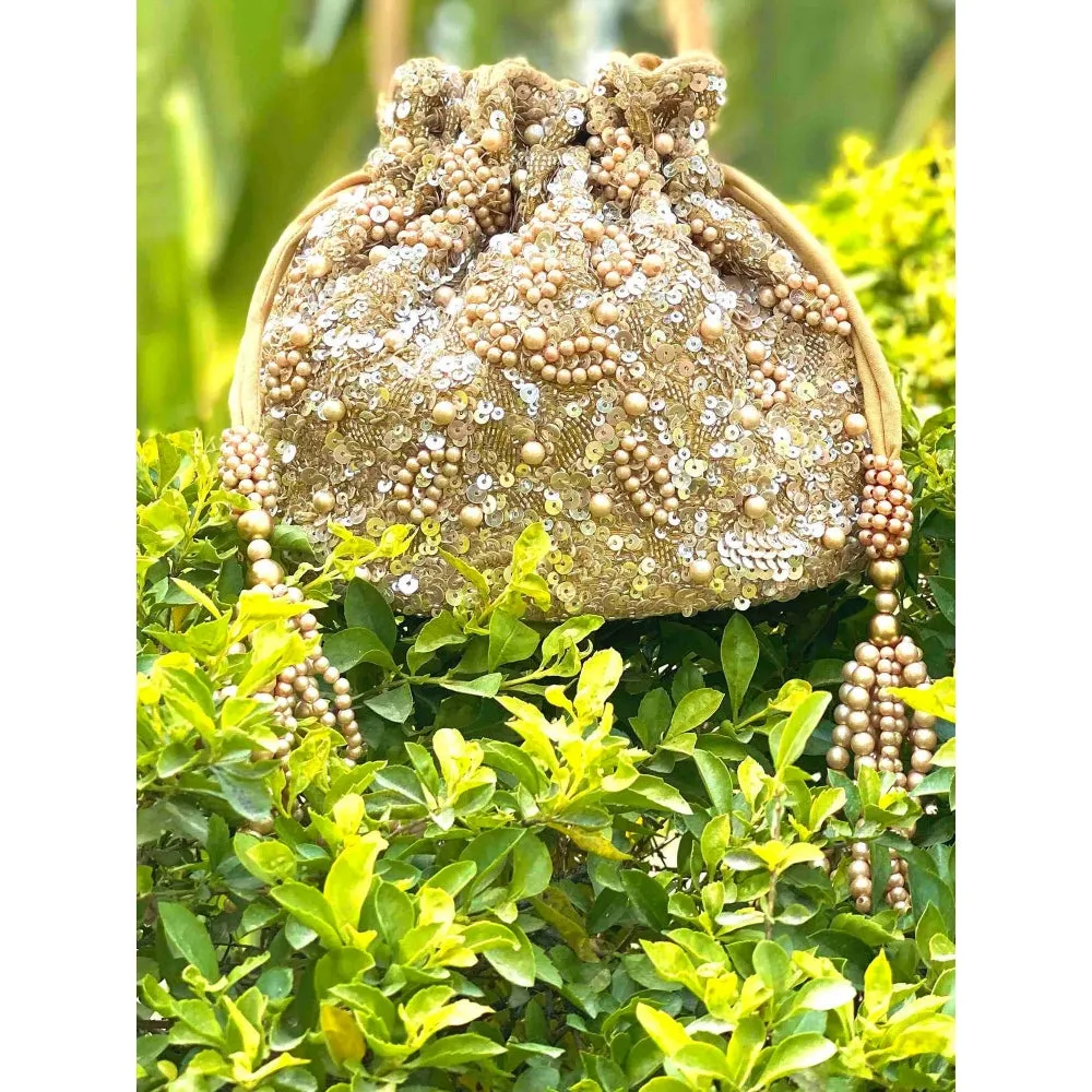 Adora By Ankita Gold Suki Bag