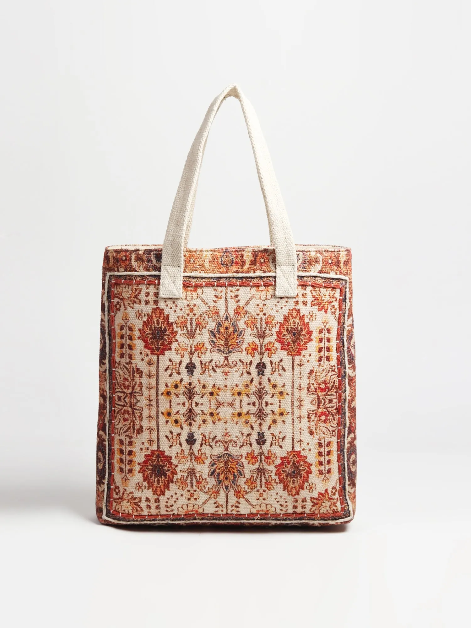 ADRIA - HAND BLOCK COTTON PRINTED TOTE BAG