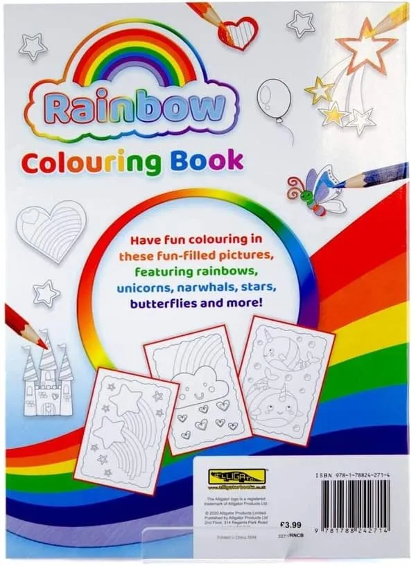 Alligator Rainbow Colouring Book - English