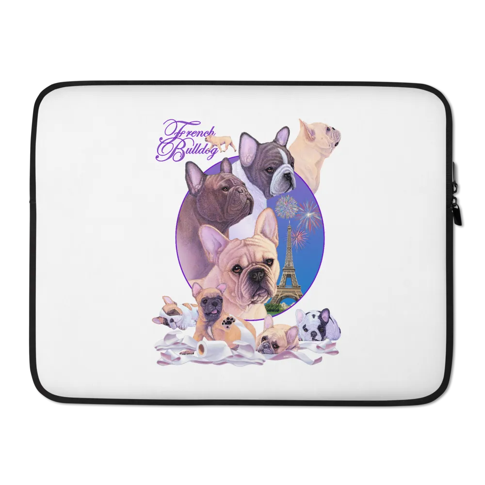 Amazing French Bulldog Design on a Laptop Sleeve