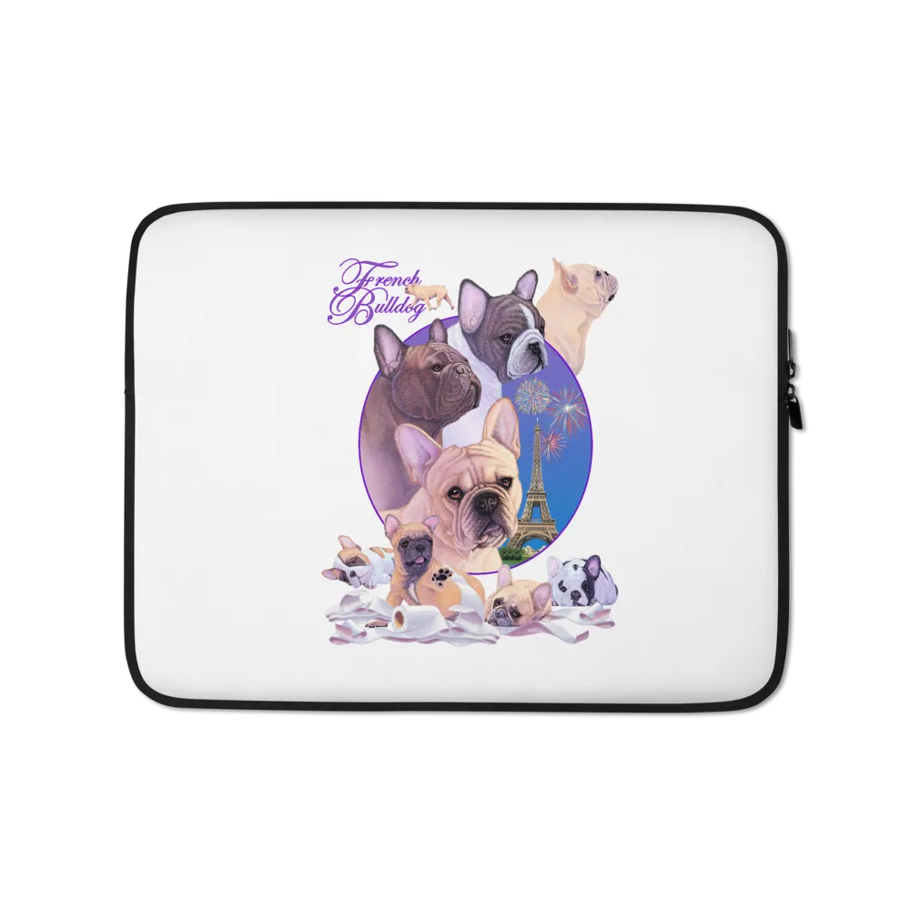Amazing French Bulldog Design on a Laptop Sleeve