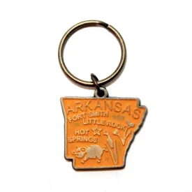 Arkansas Key Chain - Quality Metal Key Ring