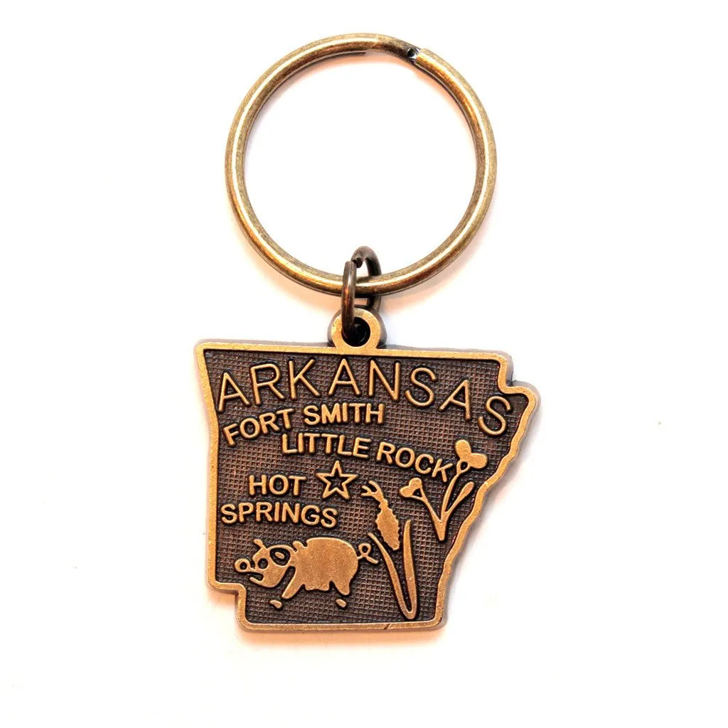 Arkansas Key Chain - Quality Metal Key Ring