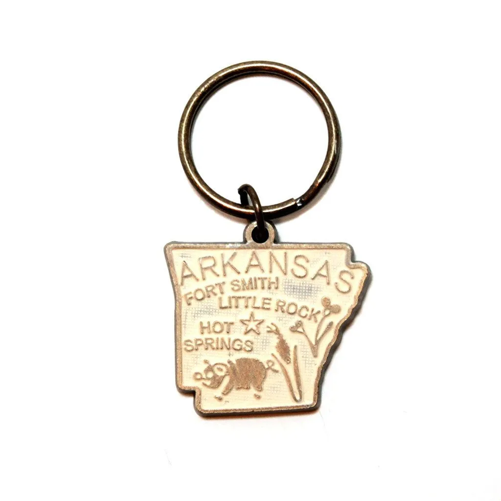 Arkansas Key Chain - Quality Metal Key Ring