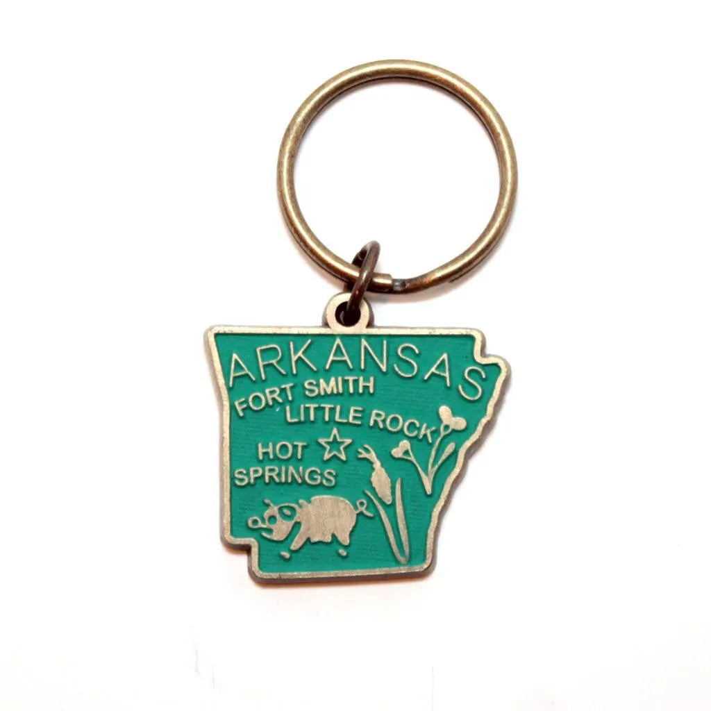 Arkansas Key Chain - Quality Metal Key Ring