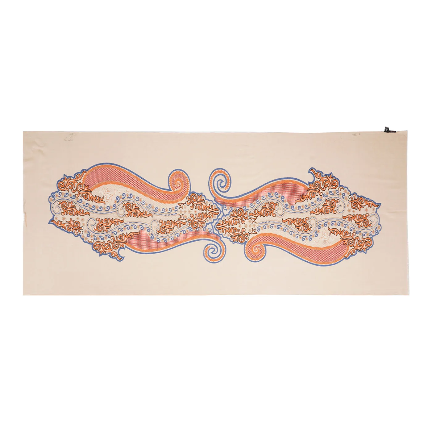 Beige Paisley Printed Design Woolen Stole