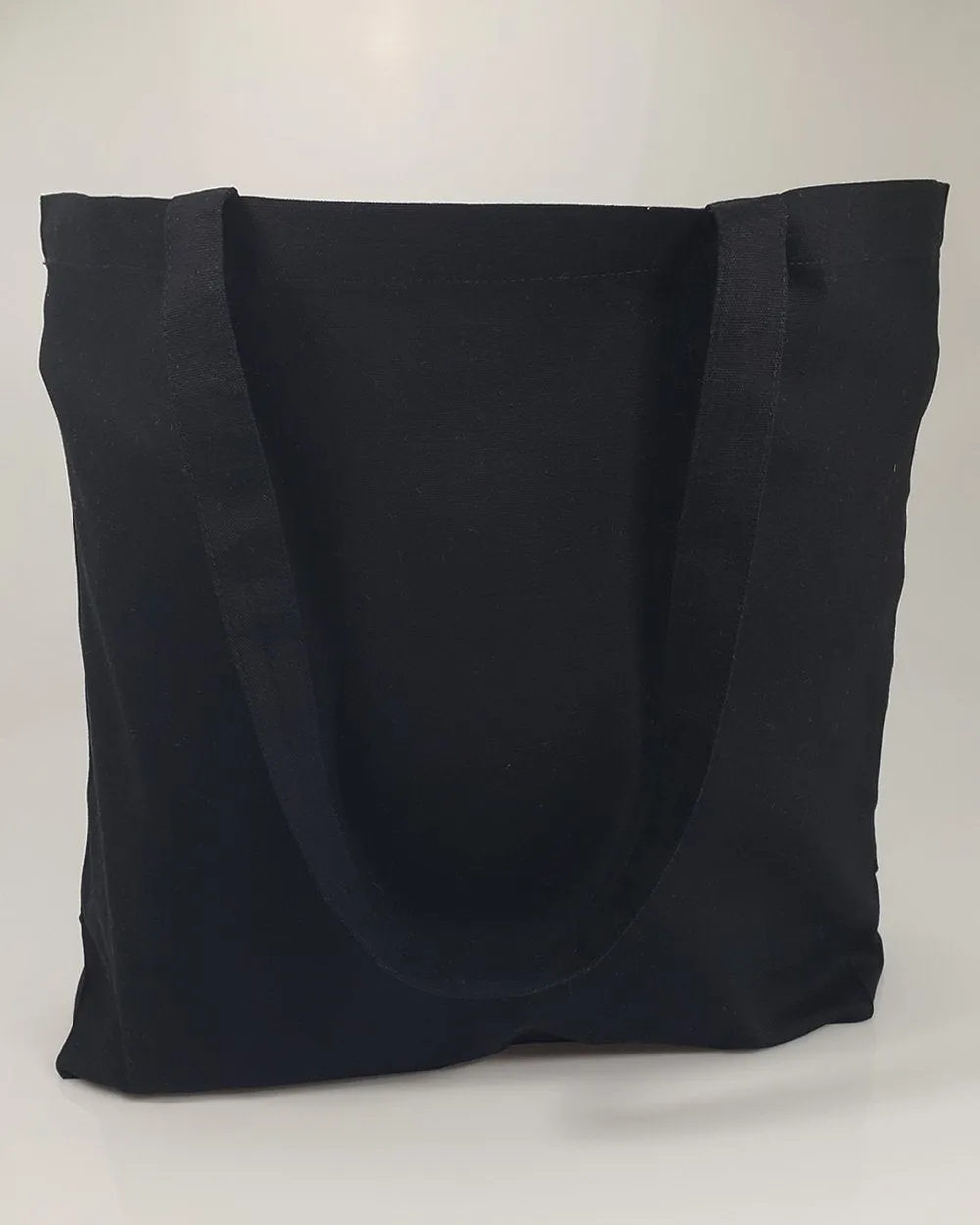 Black Color Large Size Value Customized Canvas Tote Bag / Personalized Long Handles Canvas Bag - TG219