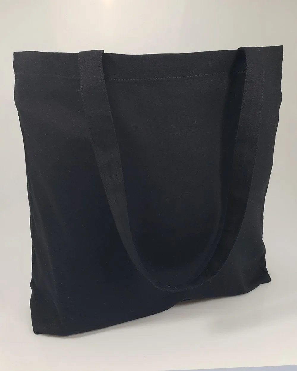 Black Color Large Size Value Customized Canvas Tote Bag / Personalized Long Handles Canvas Bag - TG219