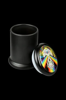 Black Glass Stash Jar - Bulk 6 Pack