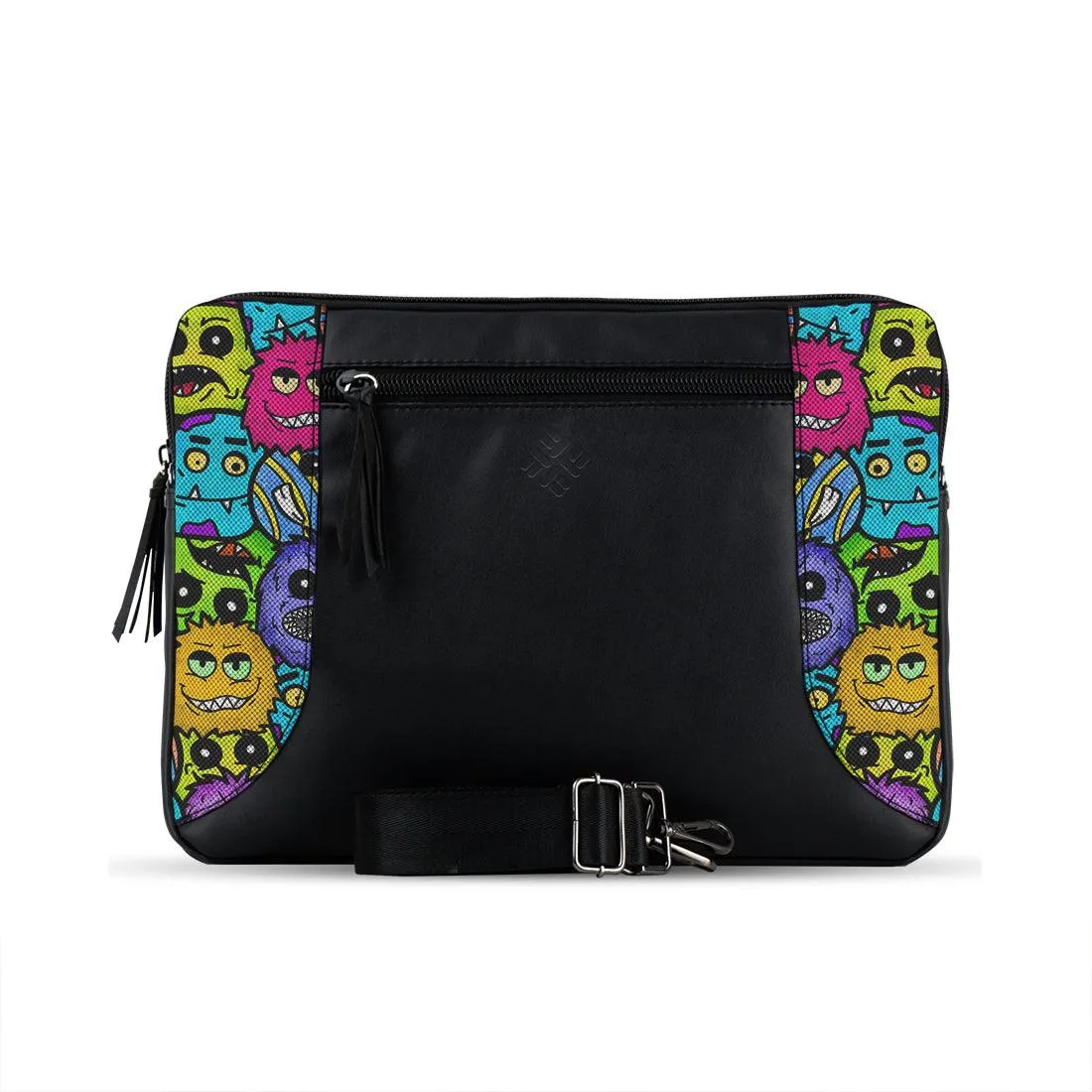 Black Mixed Laptop Sleeve Little Monsters