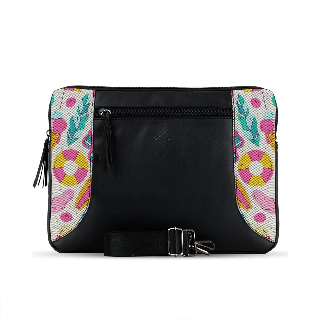 Black Mixed Laptop Sleeve Summer Time