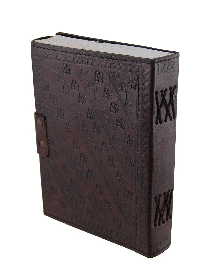 Blue Stone Embossed Leather Notebooks