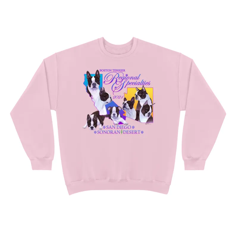 Boston Terrier Regional Specialties Design on a Gildan - 18000 - G180 - Heavy Blend Sweatshirt (Unisex)