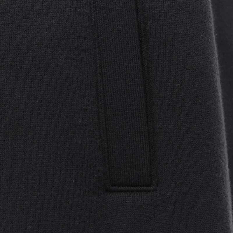 BOTTEGA VENETA black cotton waist band heavy cotton wide leg sweat pants IT48 M
