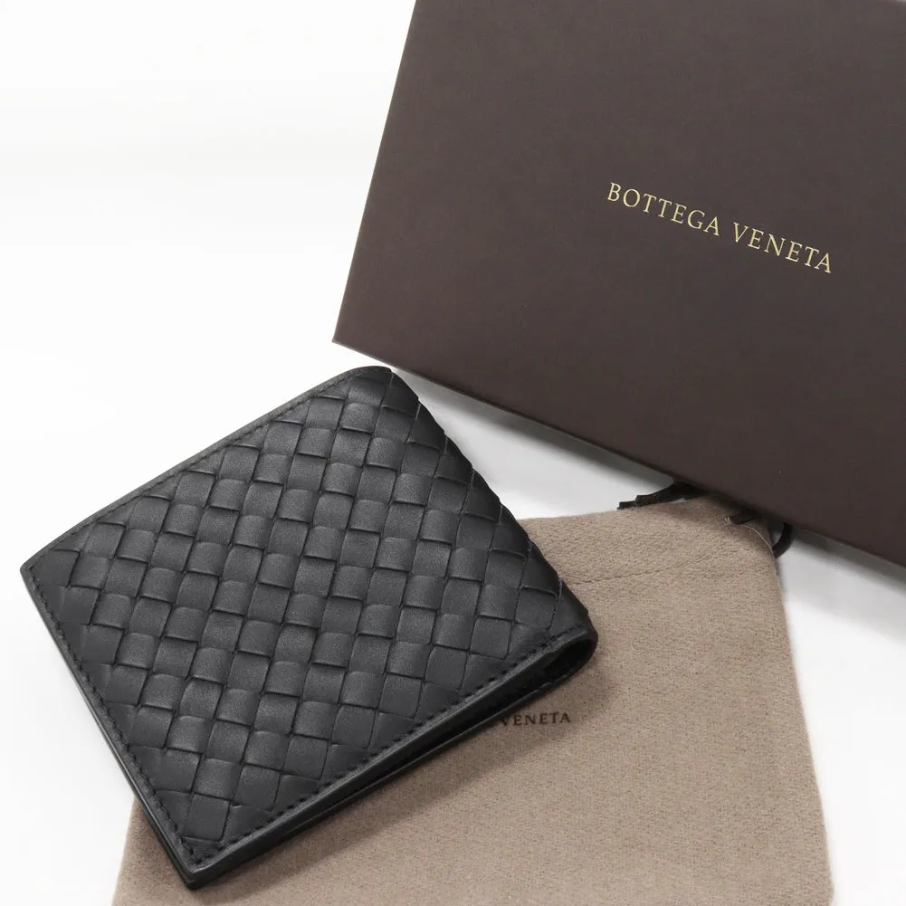 Bottega Veneta Intrecciato Leather Bifold Wallet Black