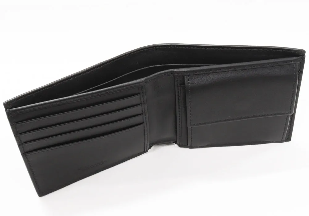 Bottega Veneta Intrecciato Leather Bifold Wallet Black