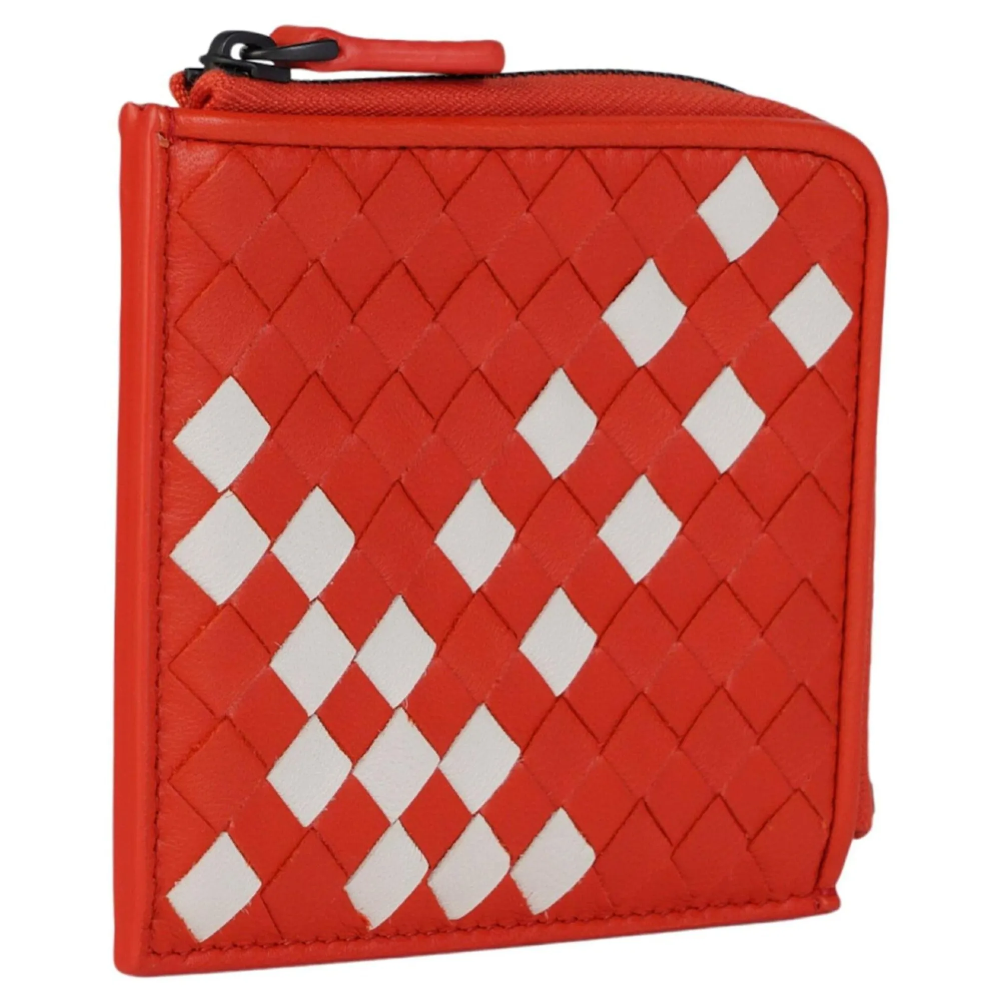 Bottega Veneta Intrecciato Leather Zip-Around Slim Wallet