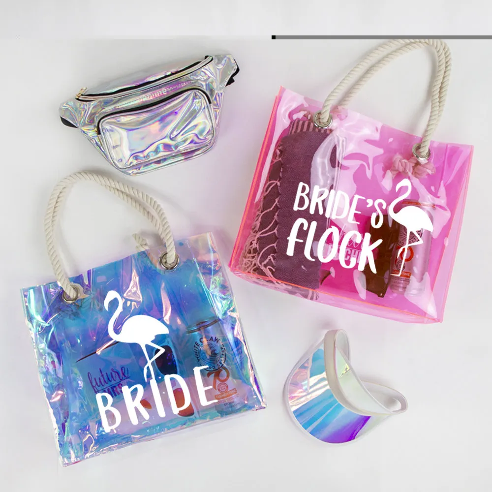 Bride Tote Bag, Bride's Flock Tote Bag