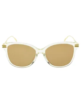 Brown and Gold Rectangle Sunglasses