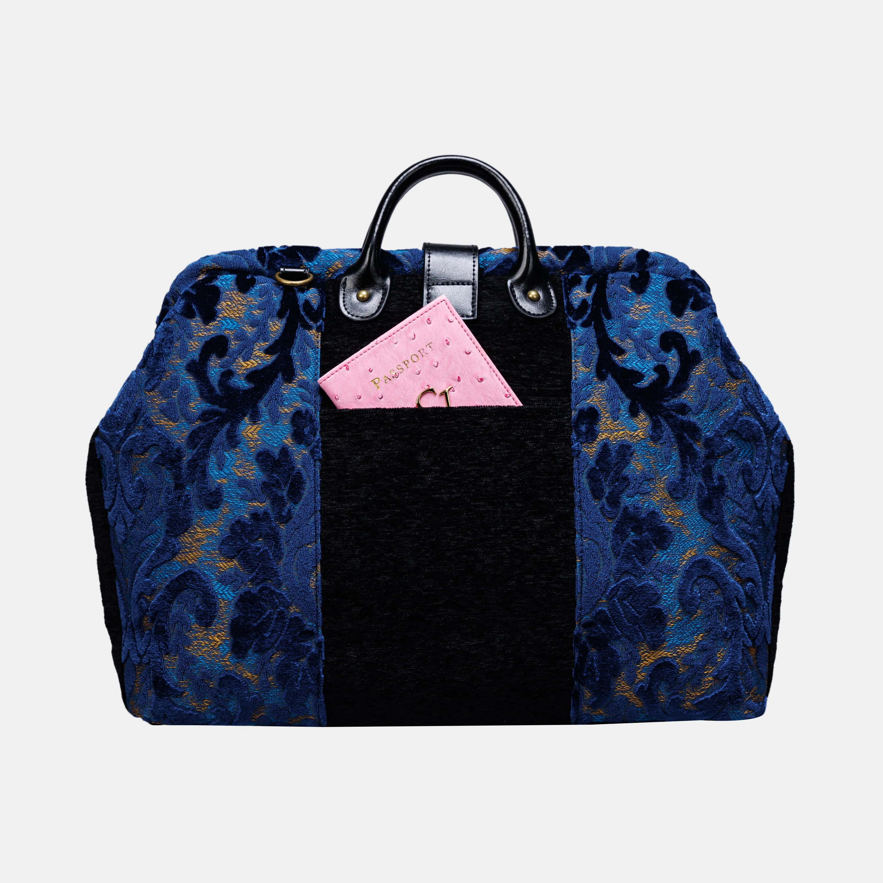 Burnout Velvet Navy Laptop Work Bag