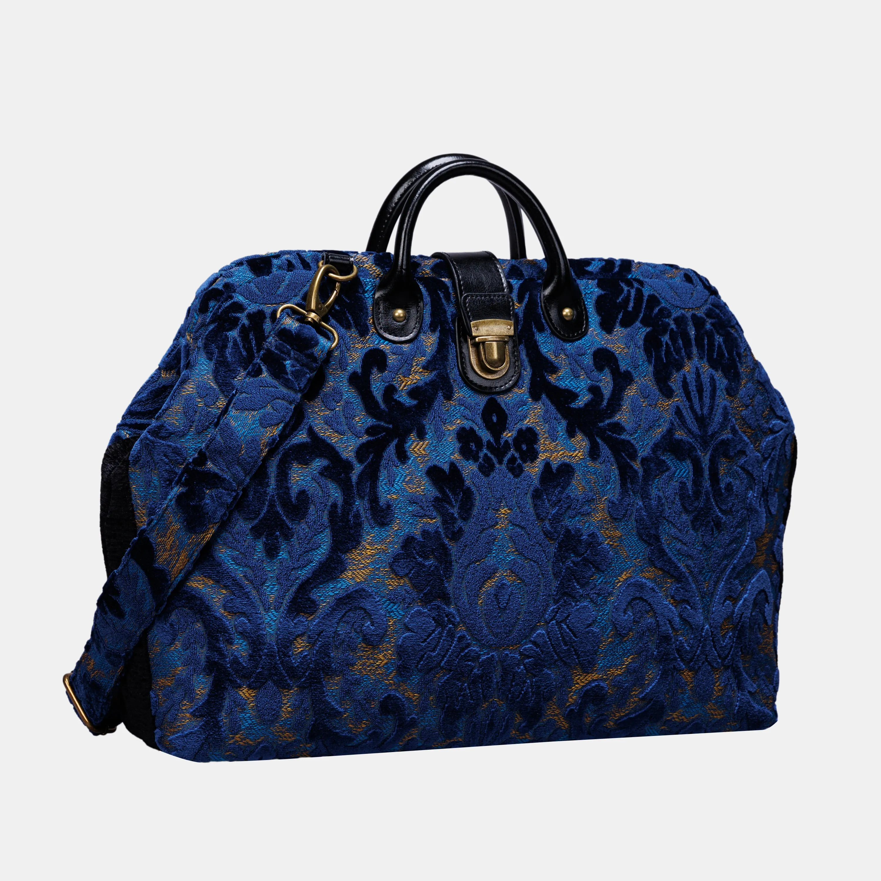 Burnout Velvet Navy Laptop Work Bag