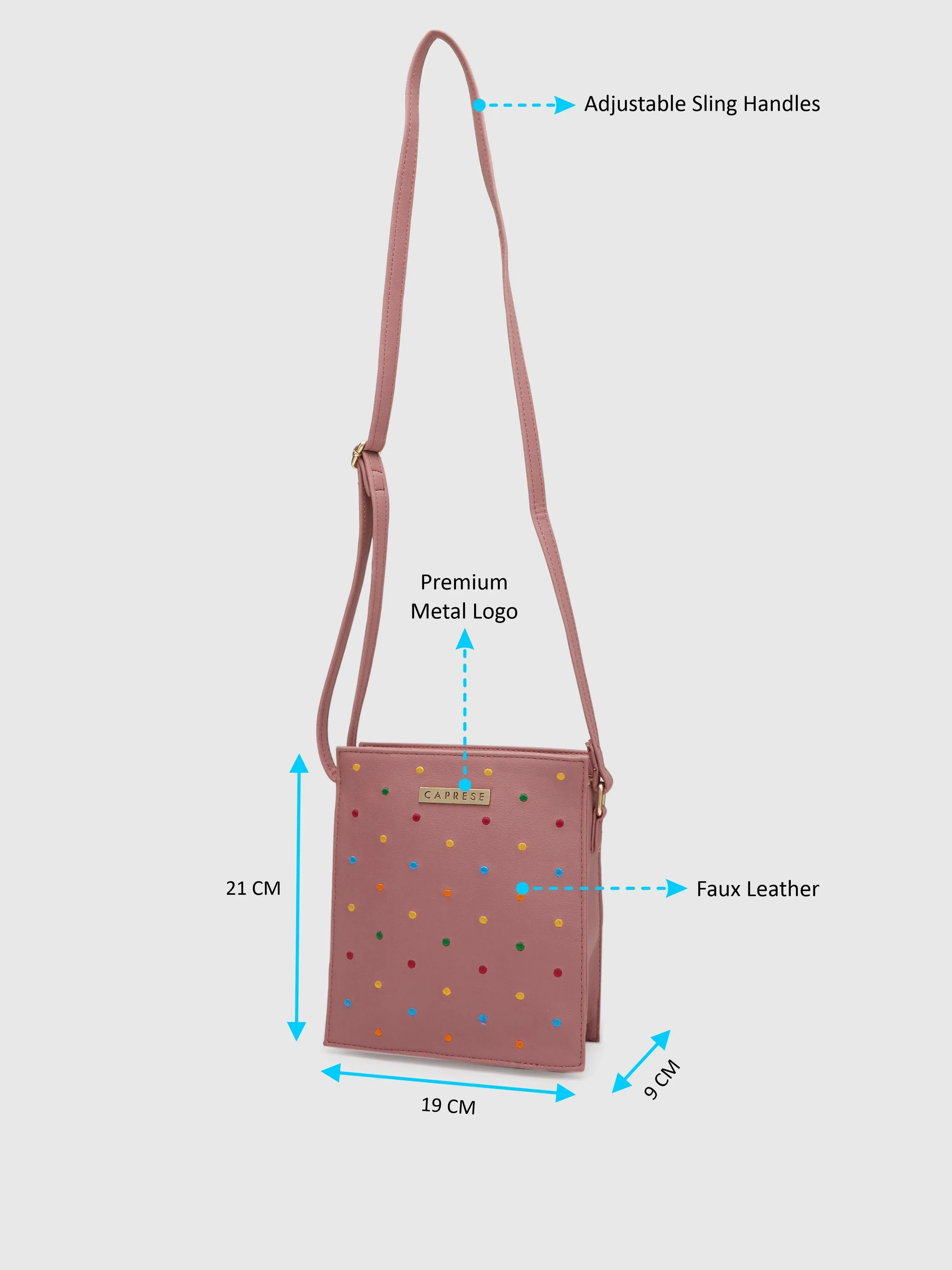 Caprese Popsicle Crossbody Sling Medium Dusty Rose