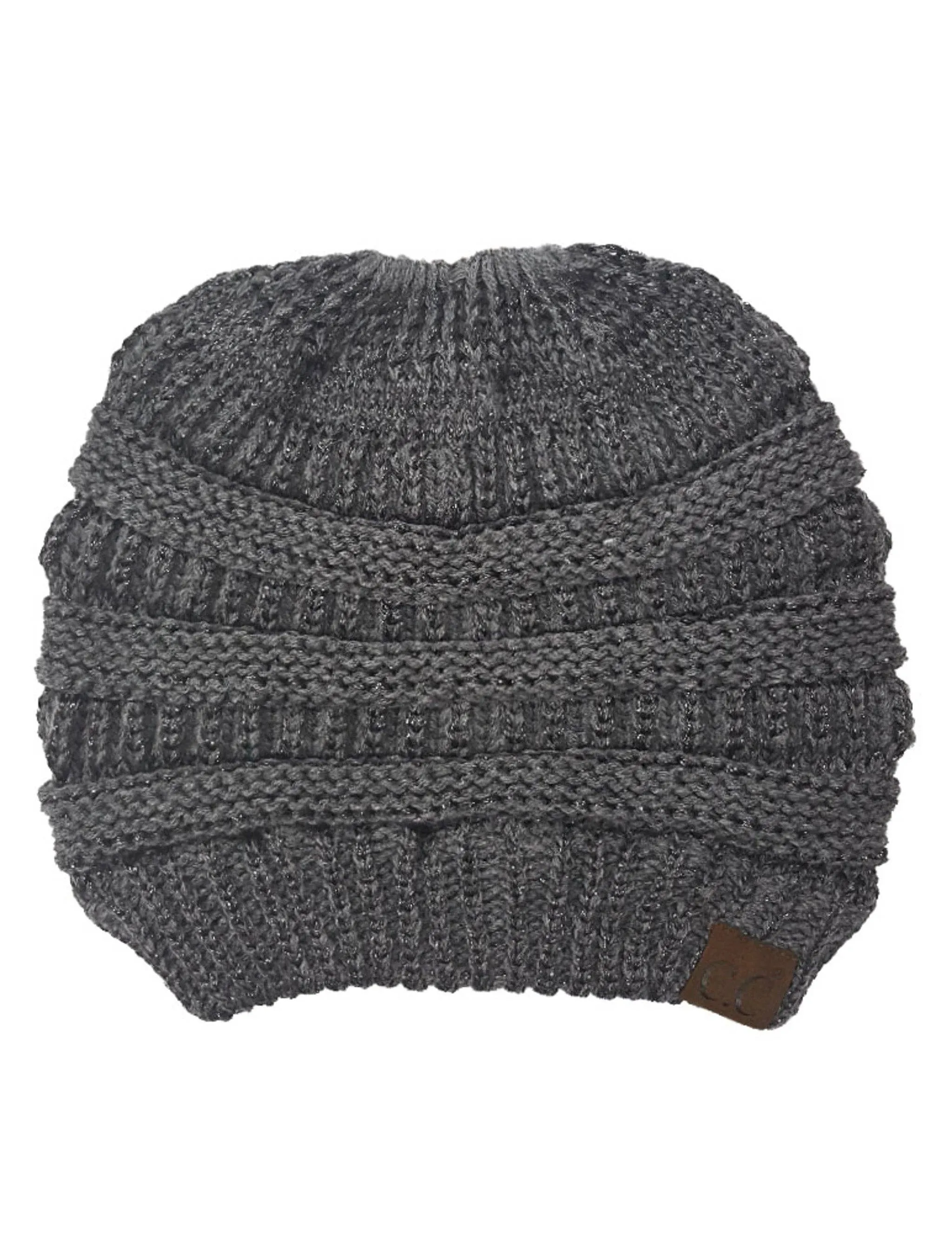 CC Bun Metallic Beanie