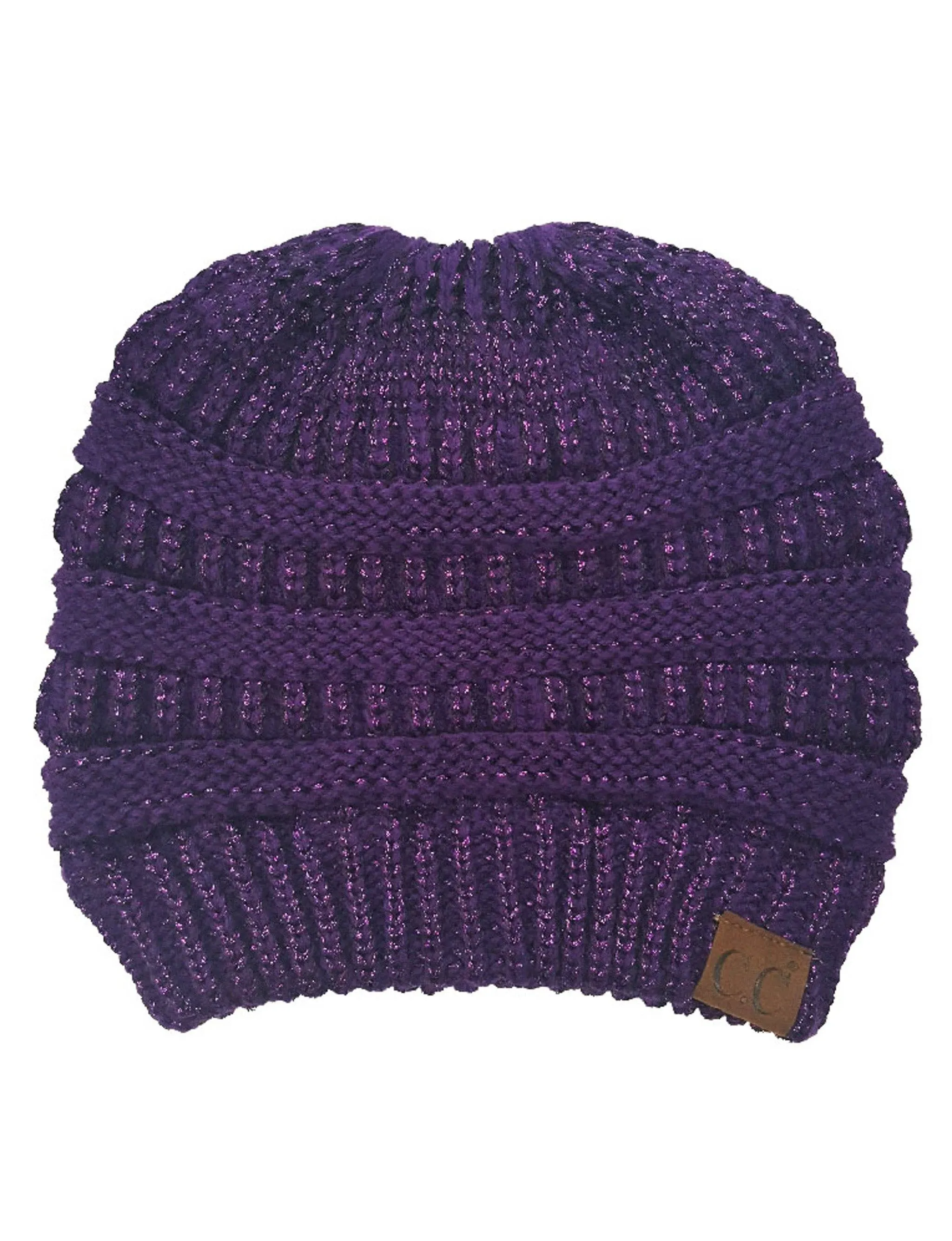 CC Bun Metallic Beanie