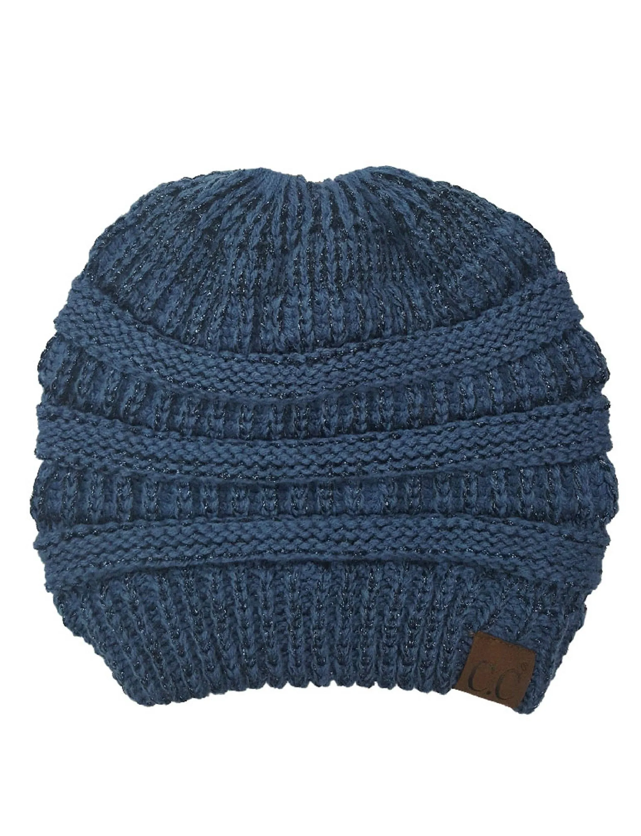 CC Bun Metallic Beanie