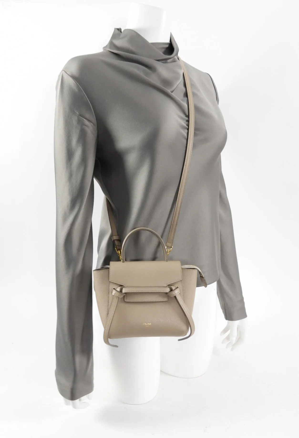 Celine Beige Pico Belt Bag Crossbody Bag