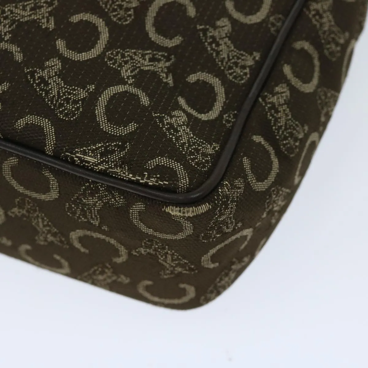 CELINE C Macadam Canvas Hand Bag Brown Auth bs12634