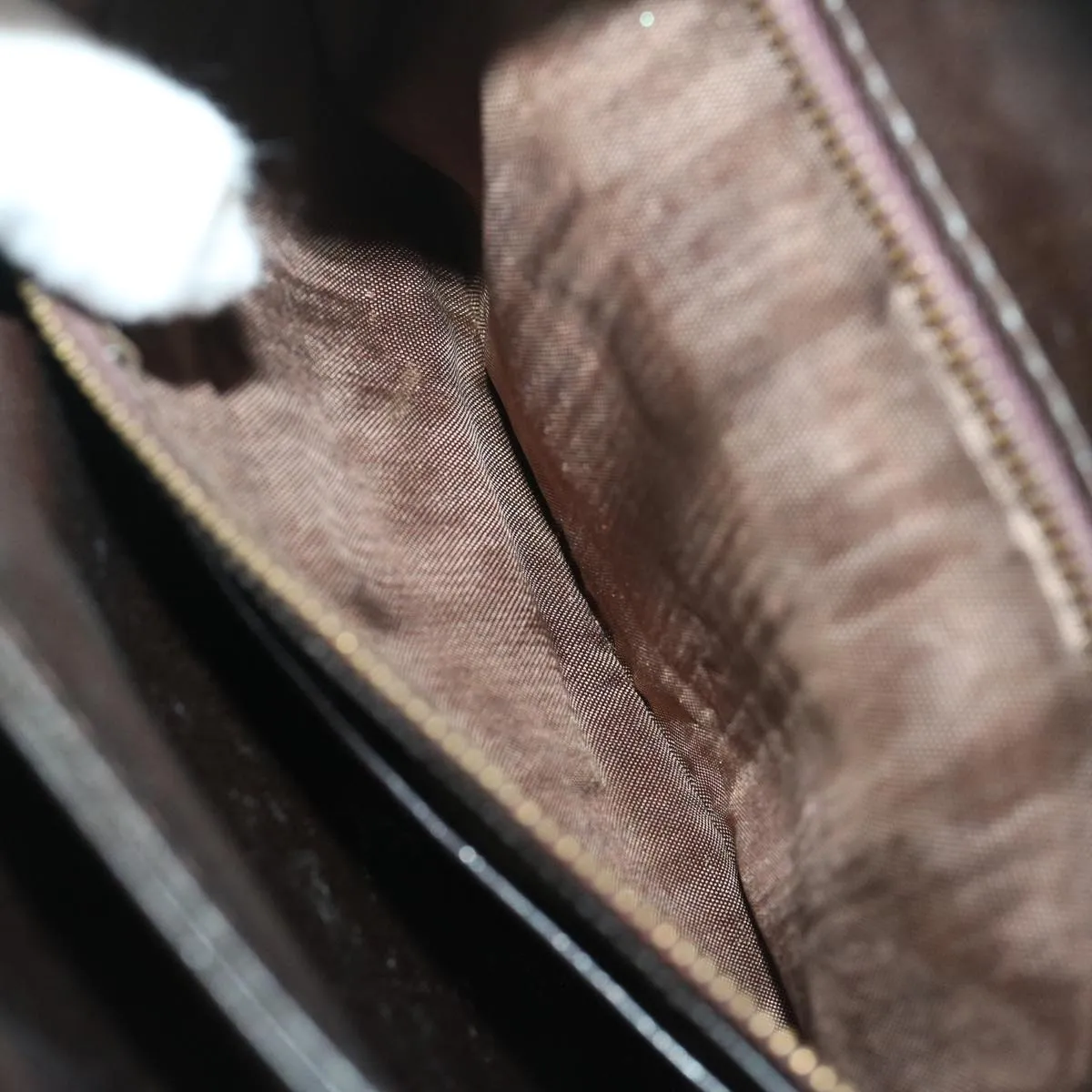 CELINE C Macadam Canvas Hand Bag Brown Auth bs12634