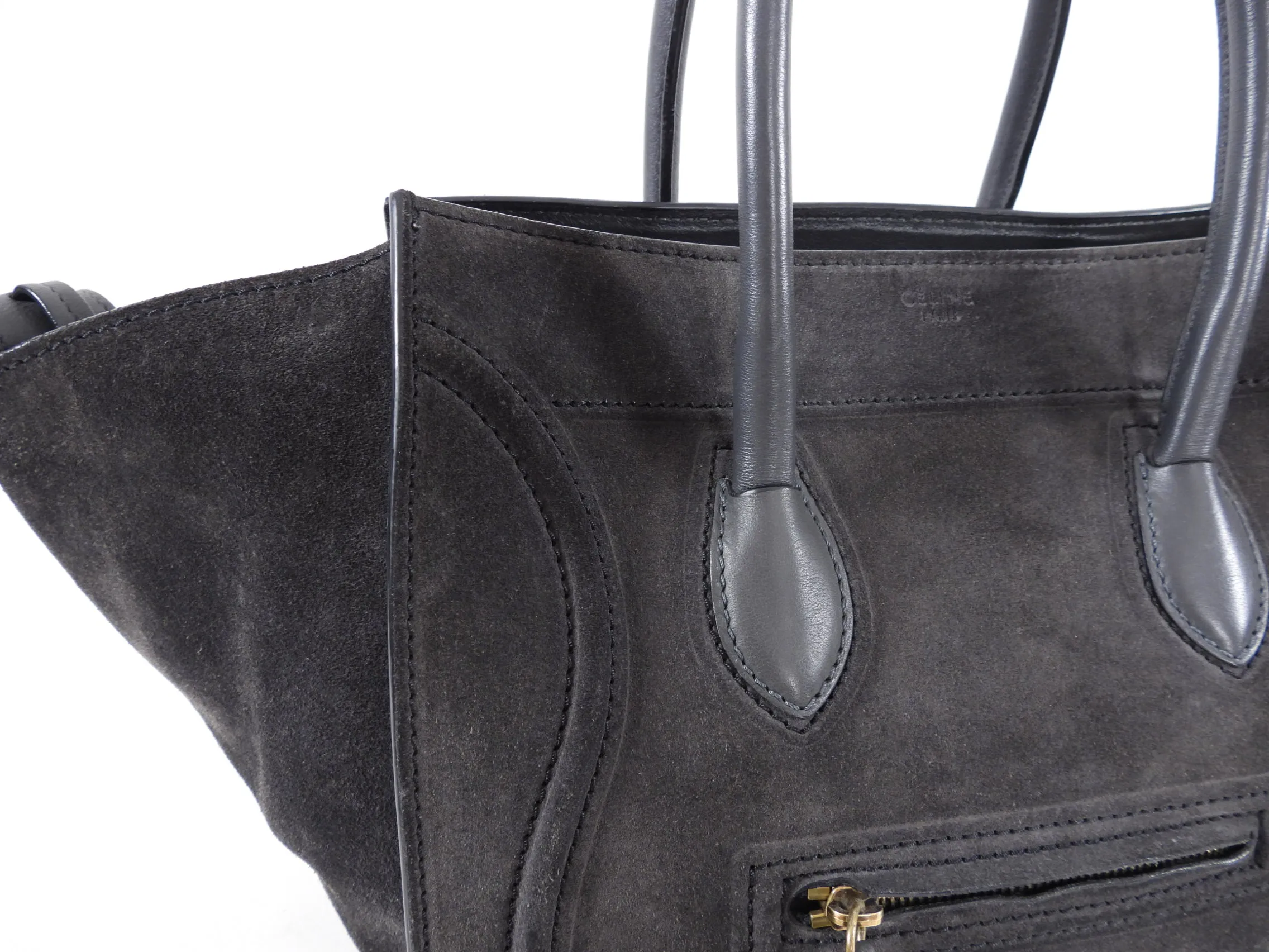 Celine Charcoal Grey Phantom Luggage Tote Bag
