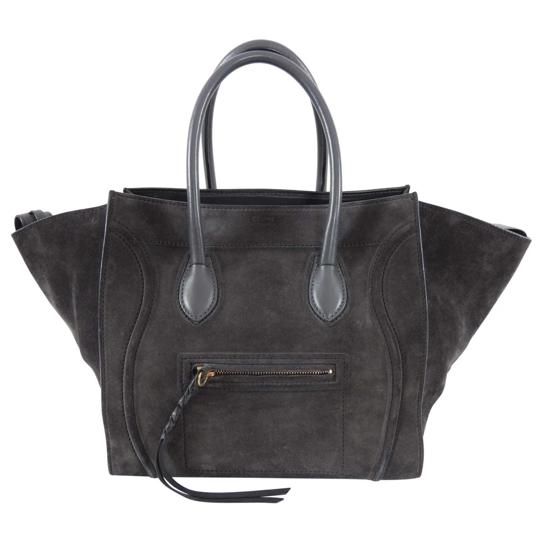 Celine Charcoal Grey Phantom Luggage Tote Bag