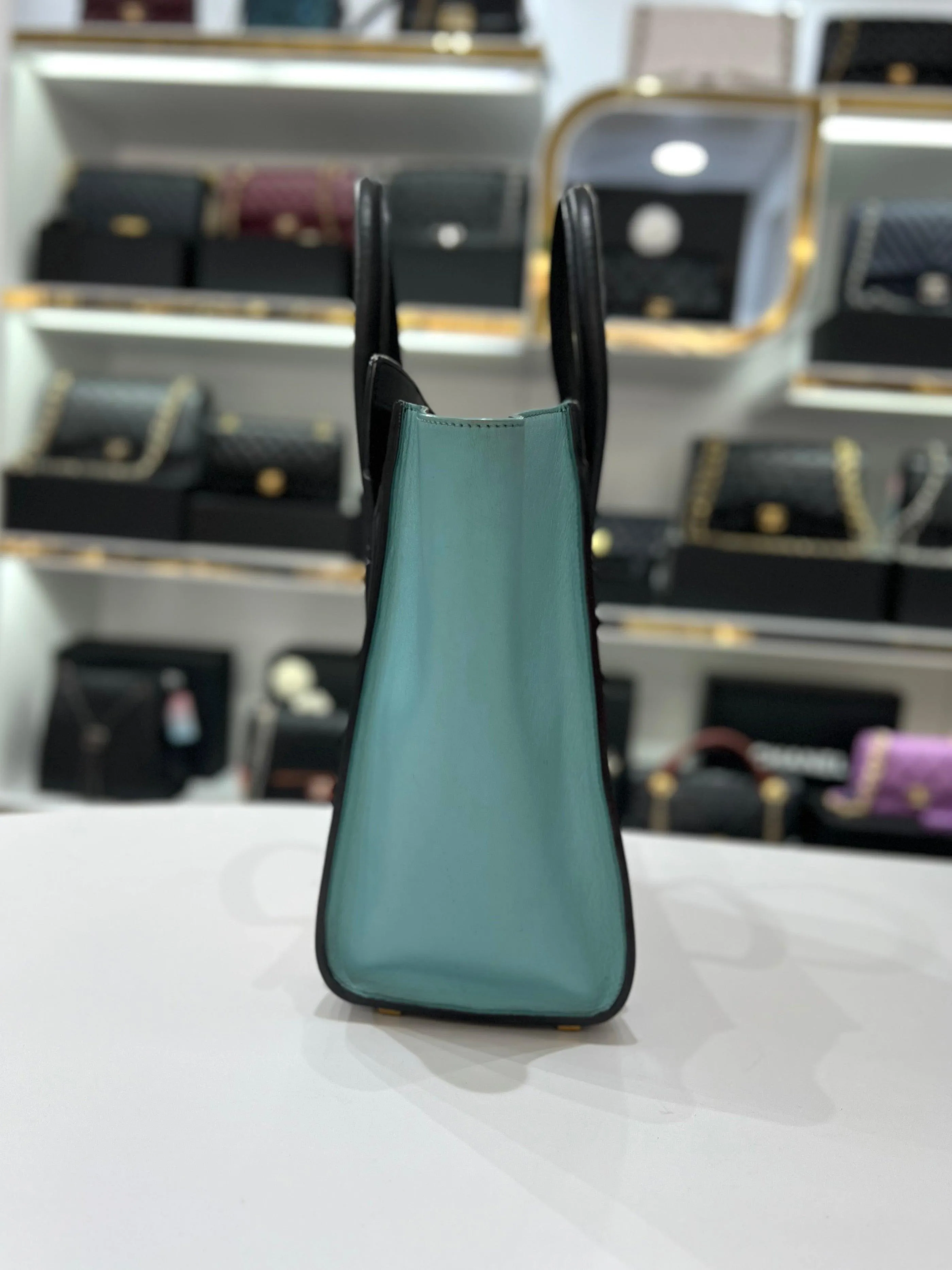 CELINE Drummed Micro Tri-Color Hand Bag For Women
