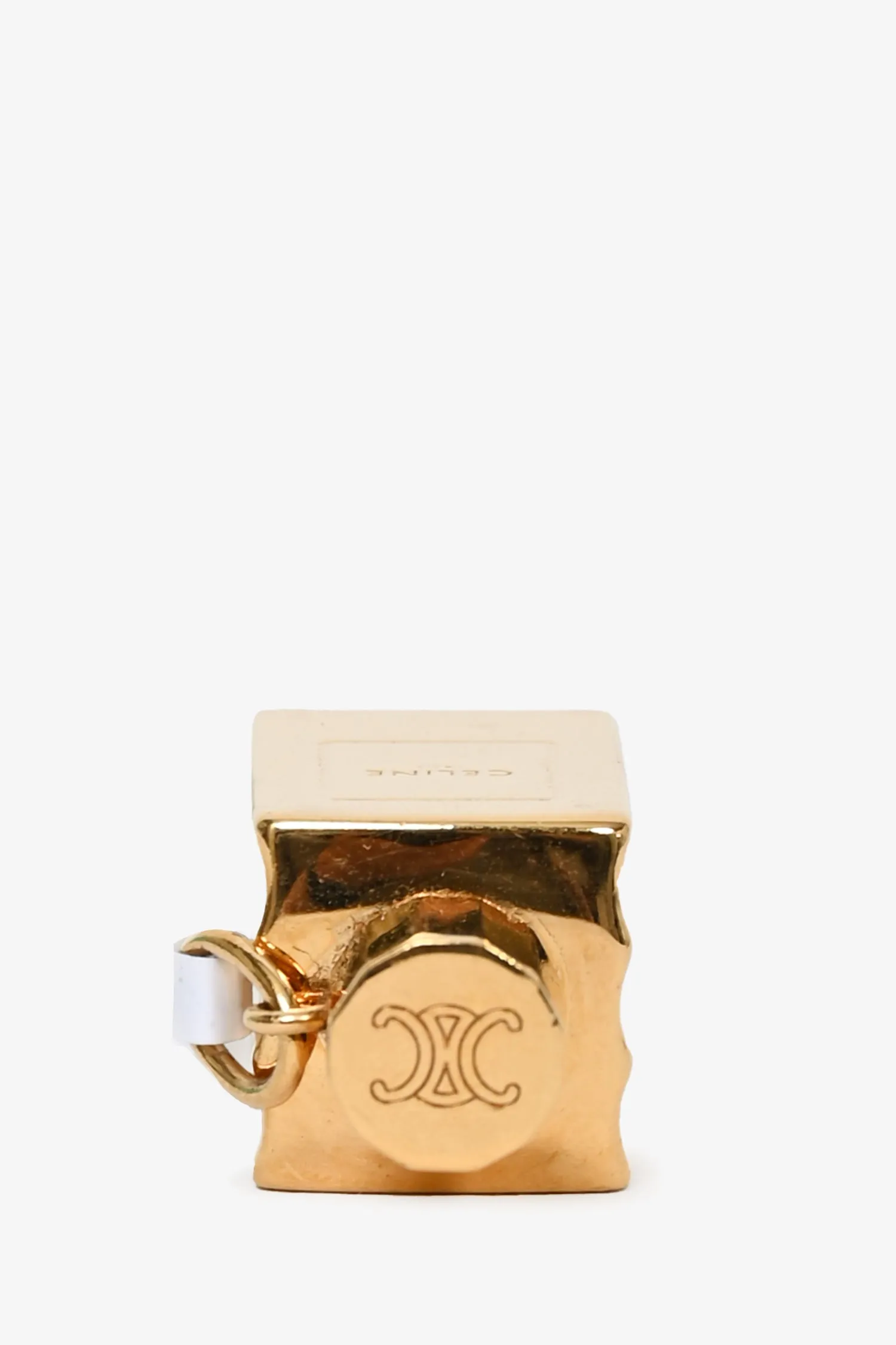 Celine Gold Toned Perfume Bottle Pendant